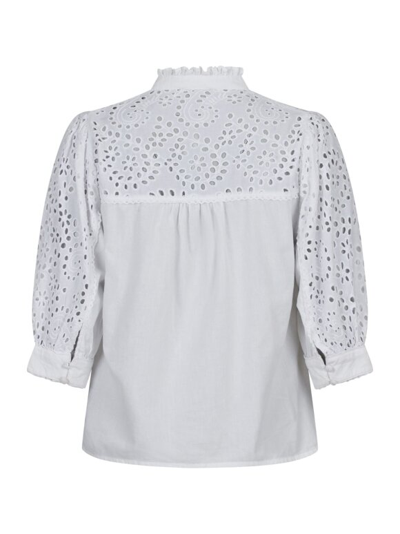 Neo Noir - Kita Embroidery Blouse White