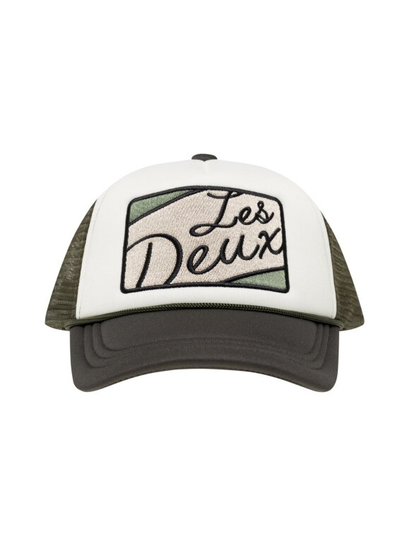 Les Deux - Waylon Foam Cap pine green/ivo