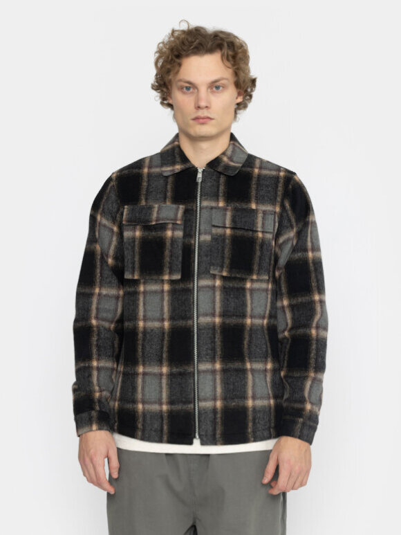 Revolution - Lined Overshirt W. Zipper