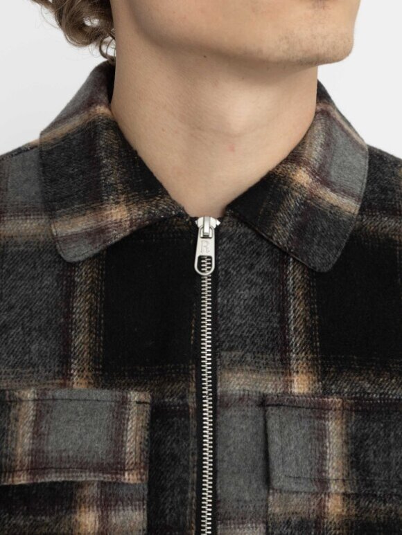 Revolution - Lined Overshirt W. Zipper
