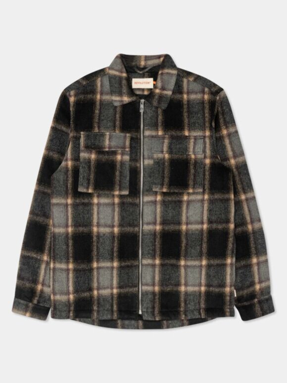 Revolution - Lined Overshirt W. Zipper