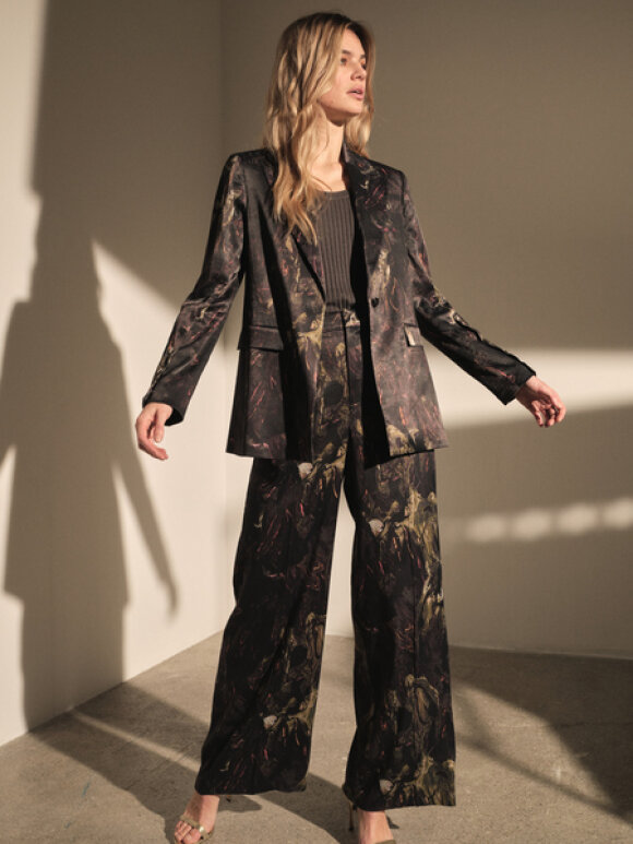 Mos Mosh - MMJules Marble Pant Black
