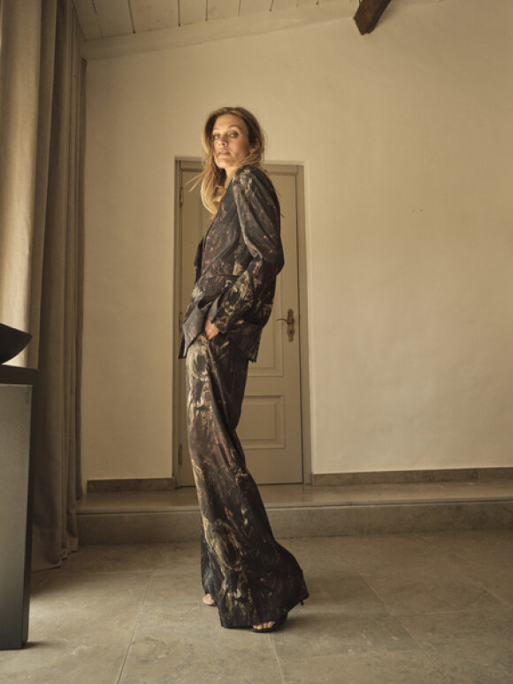 Mos Mosh - MMJules Marble Pant Black