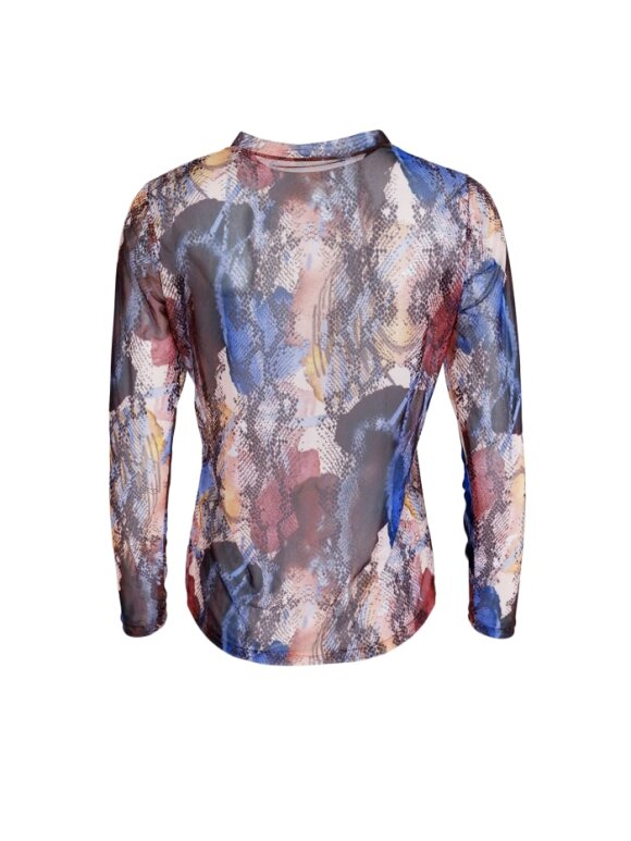 Black Colour - BCFlorence Mesh blouse Snake