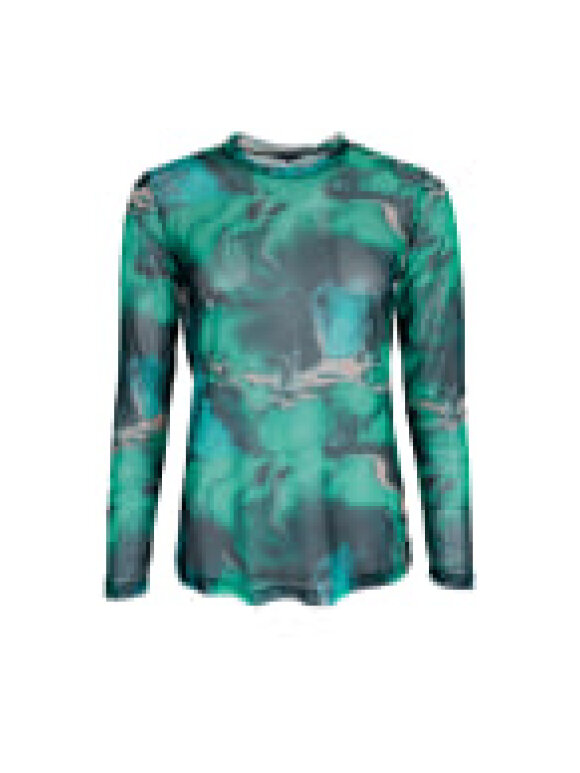 Black Colour - BCFlorence Mesh blouse marble