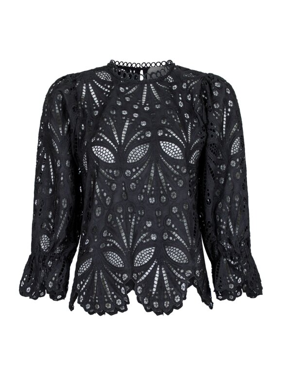 Neo Noir - Adela Embroidery Blouse Black