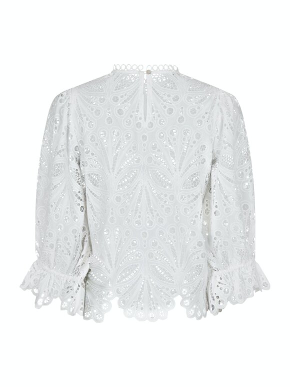 Neo Noir - Adela Embroidery Blouse White