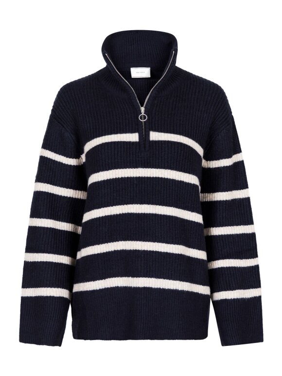 Neo Noir - Nevena Stripe Knit Blouse N/S