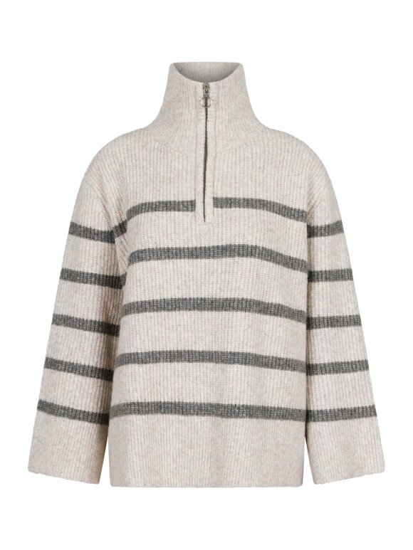 Neo Noir - Nevena Stripe Knit Blouse S/G