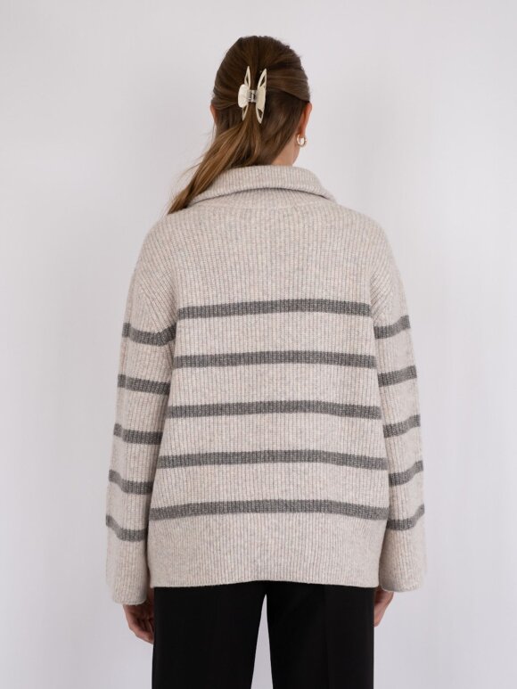 Neo Noir - Nevena Stripe Knit Blouse S/G