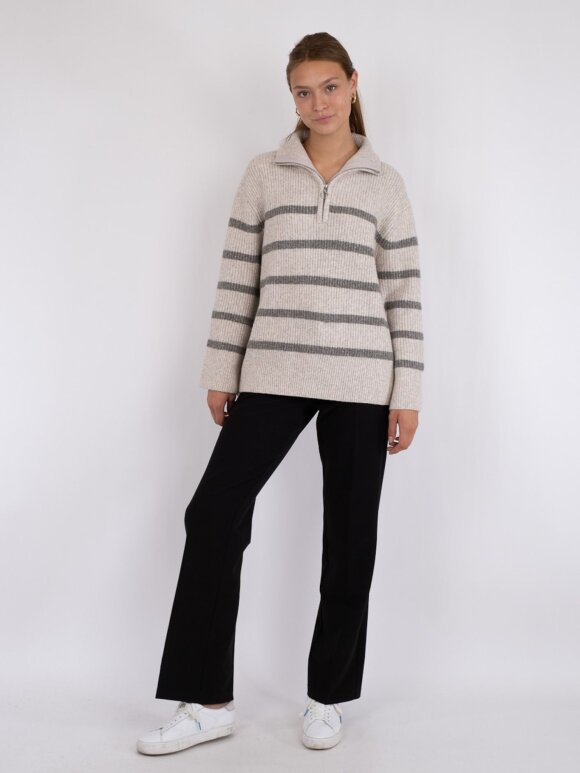 Neo Noir - Nevena Stripe Knit Blouse S/G