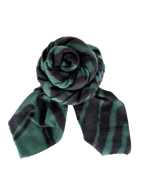 Black Colour - BCZebra soft Winter Scarf gree