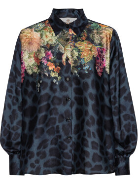 Karmamia - Elle Shirt Navy Flower Leopard