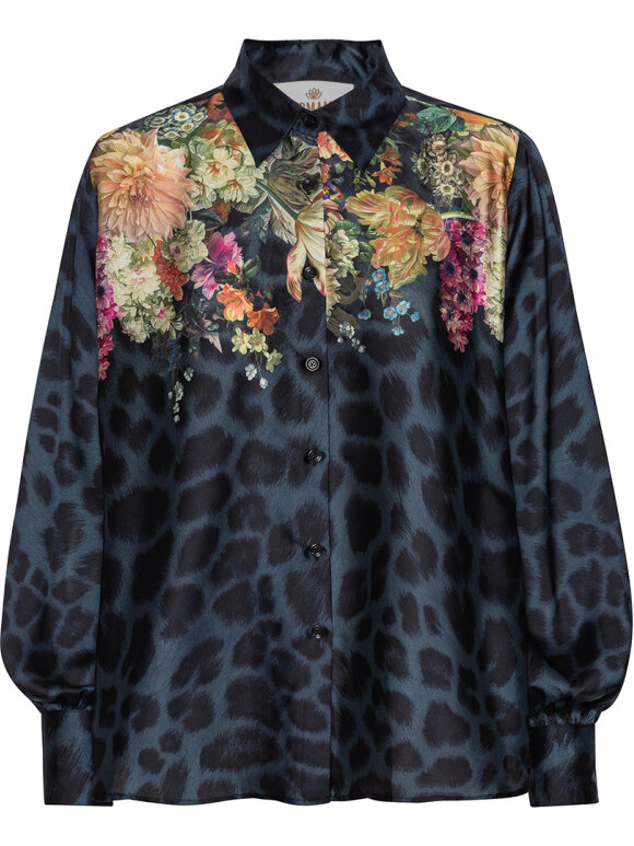 Karmamia - Elle Shirt Navy Flower Leopard