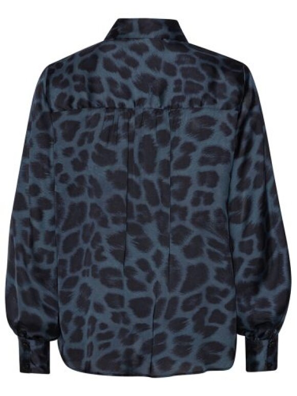 Karmamia - Elle Shirt Navy Flower Leopard