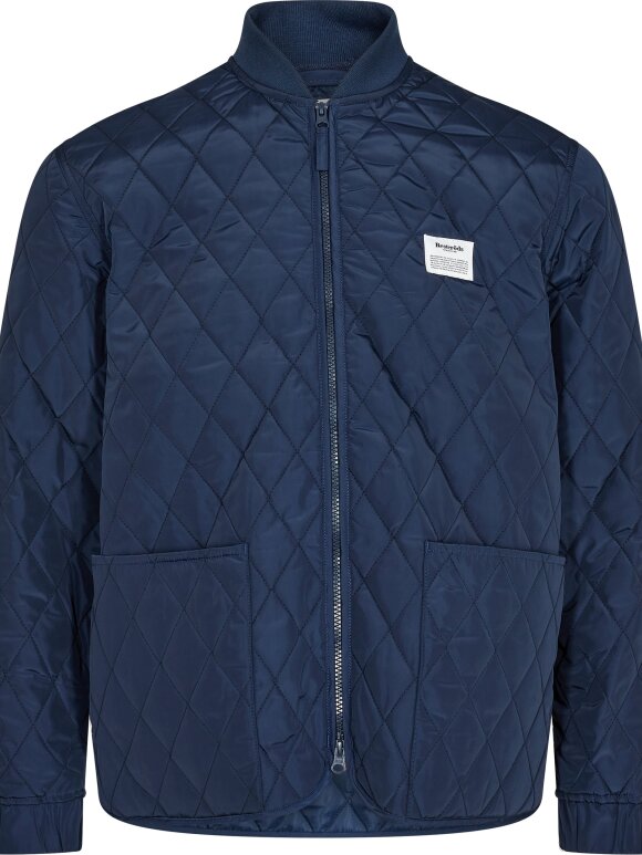 Resteröds - Quilted Zip Jacket Navy