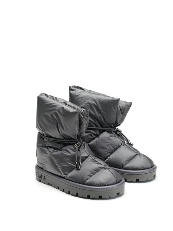 Flufie - FL Metallic Boot Jet Black