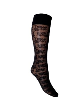 Black Colour - BCFlower Lace Knee High sock