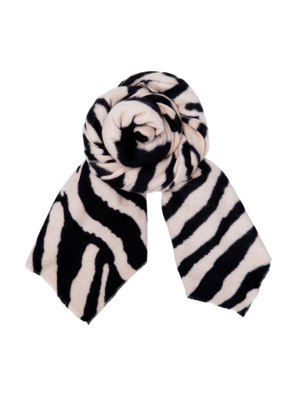 Black Colour - BCZebra soft Winter Scarf Natu