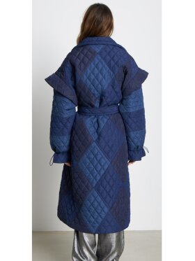 Stella Nova - Mathine Long Quilted coat blue