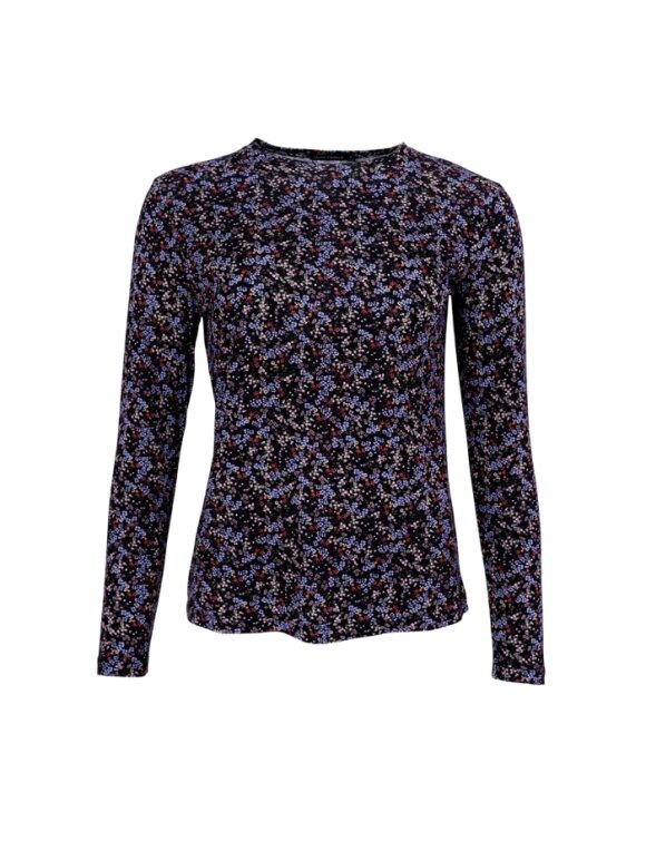 Black Colour - BCShani Printed L/S tee Black