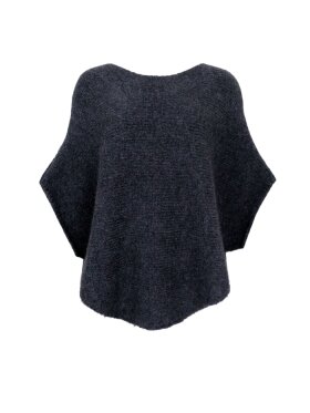 Black Colour - BCPella Boucle Poncho Black Colour - BCPella Boucle Poncho