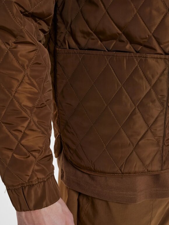Resteröds - Quilted Zip Jacket Brown