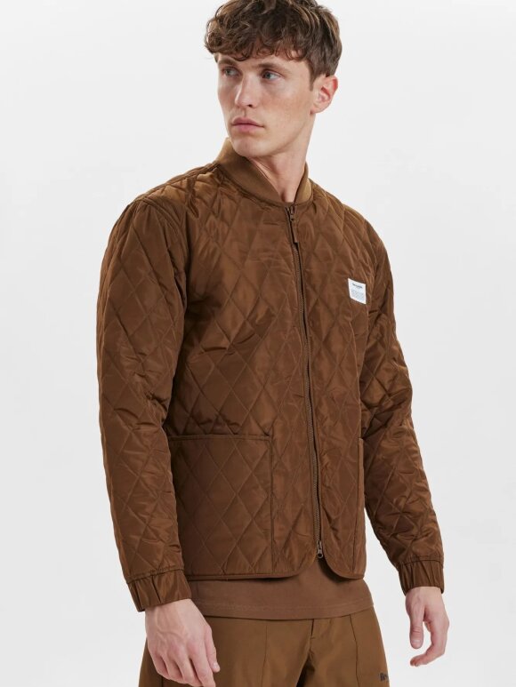 Resteröds - Quilted Zip Jacket Brown