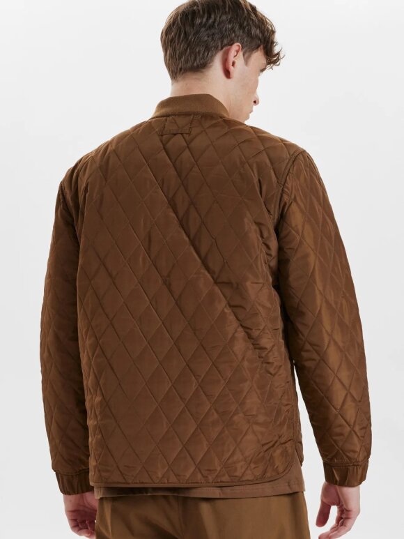 Resteröds - Quilted Zip Jacket Brown