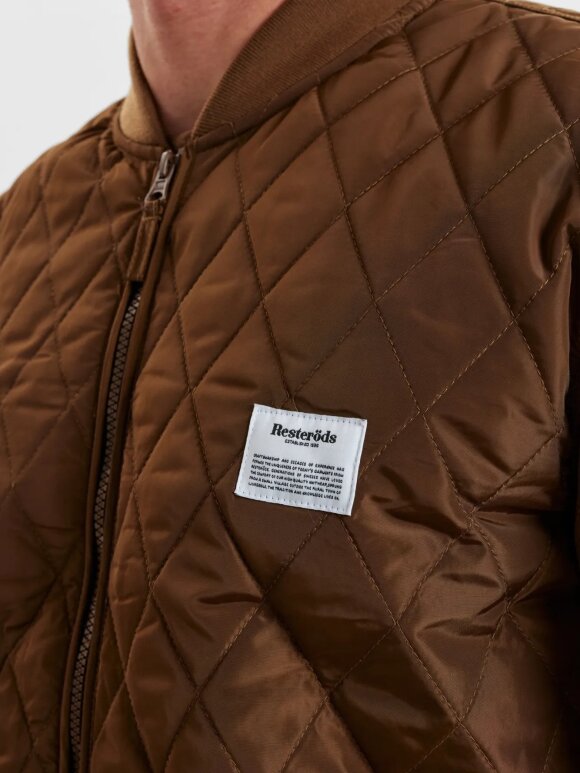 Resteröds - Quilted Zip Jacket Brown