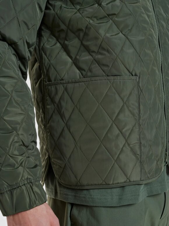 Resteröds - Quilted Zip Jacket Army