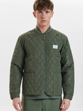 Resteröds - Quilted Zip Jacket Army Resteröds - Quilted Zip Jacket Army