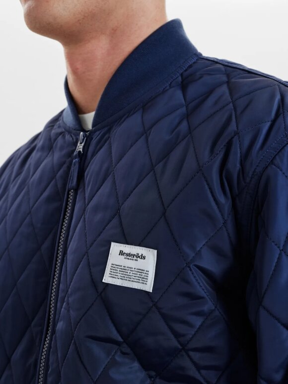 Resteröds - Quilted Zip Jacket Navy