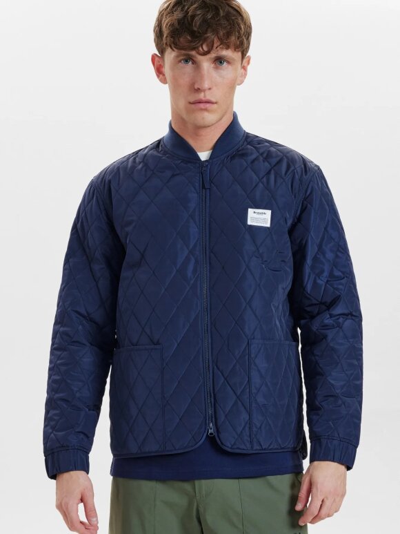 Resteröds - Quilted Zip Jacket Navy