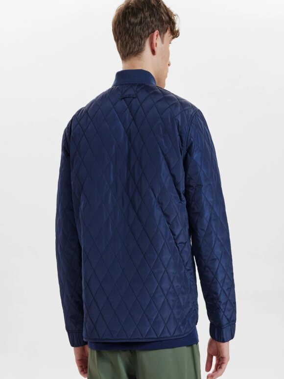 Resteröds - Quilted Zip Jacket Navy