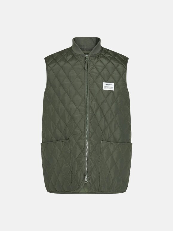 Resteröds - Quilted zip vest Amry