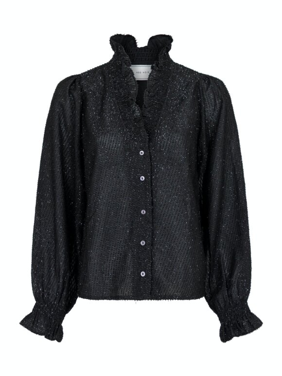 Neo Noir - Brielle Glitter Blouse Black