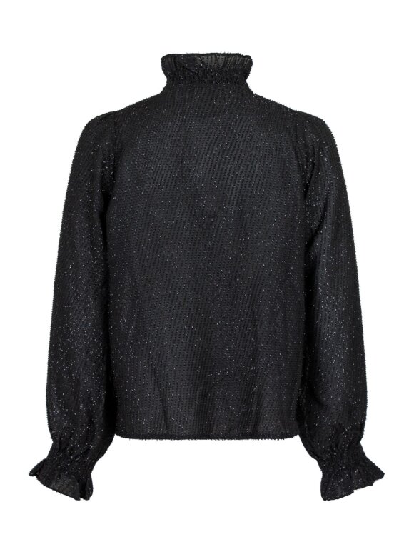 Neo Noir - Brielle Glitter Blouse Black