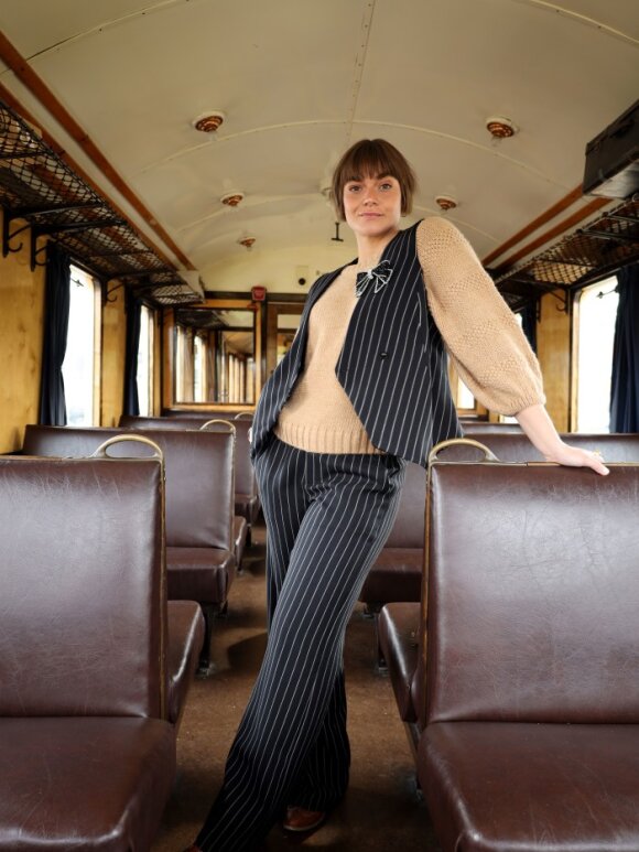 Black Colour - BCChicago Vest Black Stripe