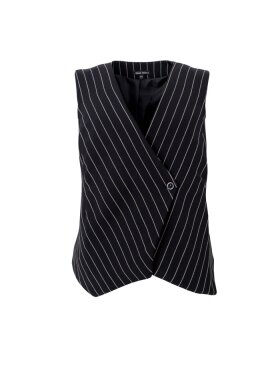 Black Colour - BCChicago Vest Black Stripe