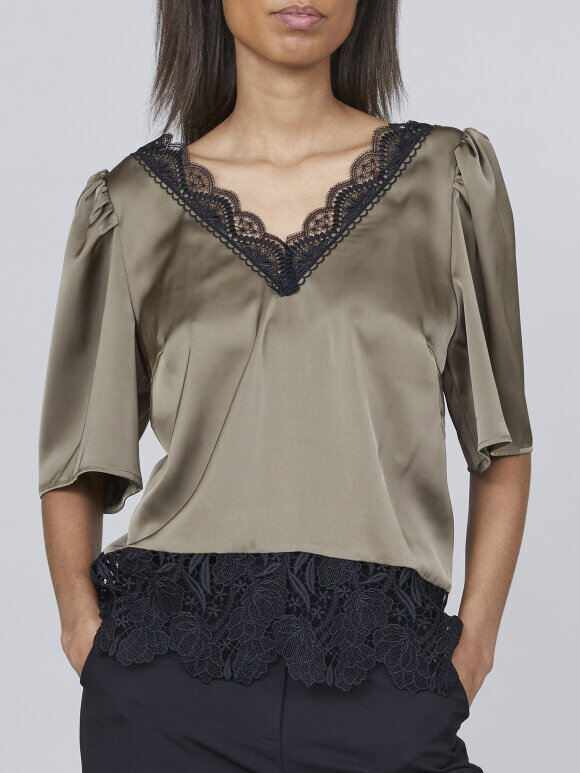 Love & Divine - Love1079 Bluse Earth/Black