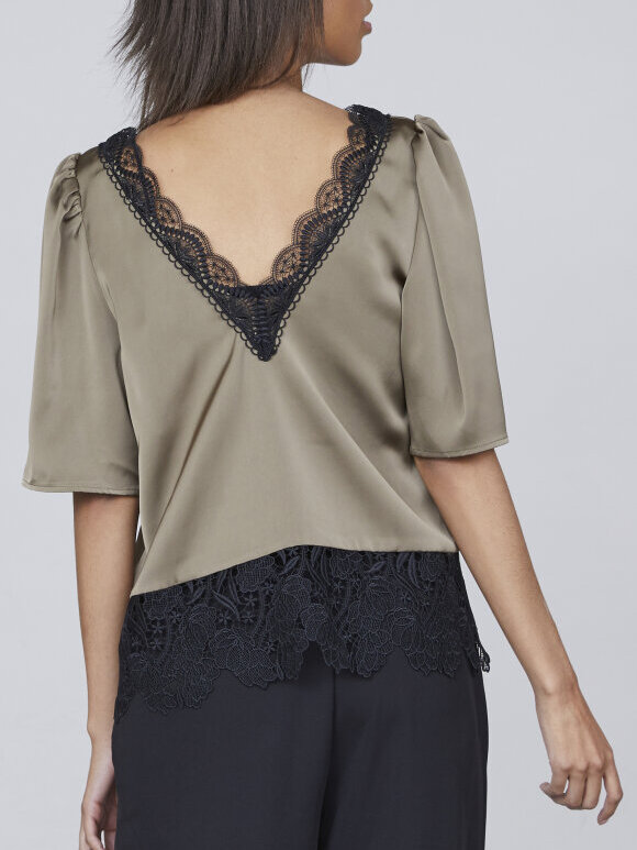 Love & Divine - Love1079 Bluse Earth/Black