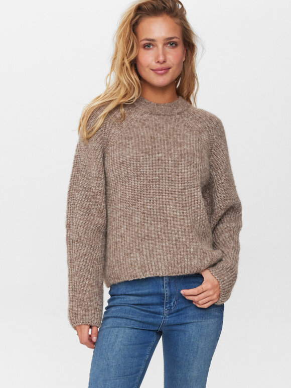 Numph - NUZindi Pullover fossil Melang