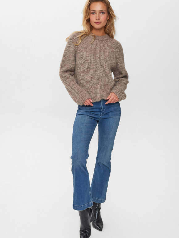 Numph - NUZindi Pullover fossil Melang