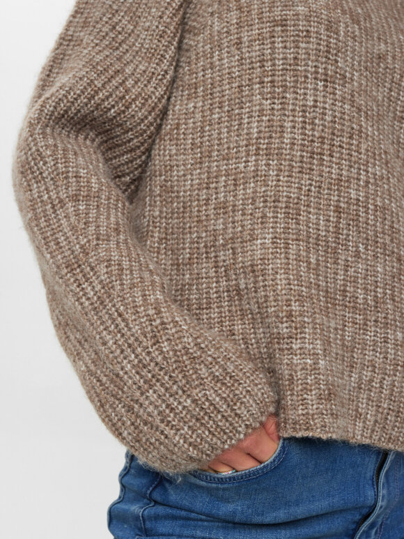 Numph - NUZindi Pullover fossil Melang