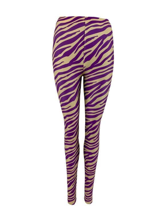 Black Colour - Zen zebra leggins Purple