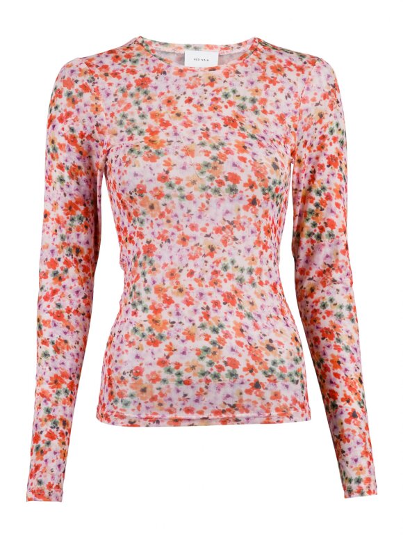 Neo Noir - Ella Blossom Mesh Blouse