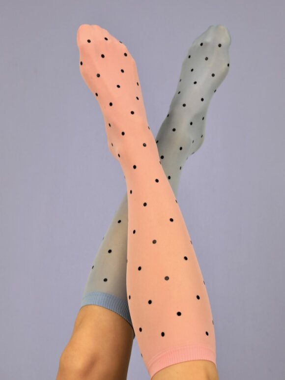 Black Colour - Aura knee sock Dots Sky