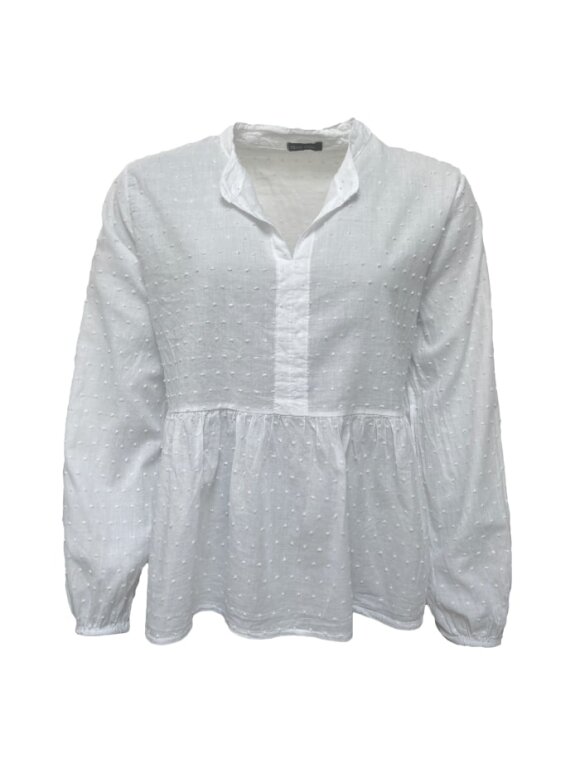 Black Colour - Frigg cotton blouse White
