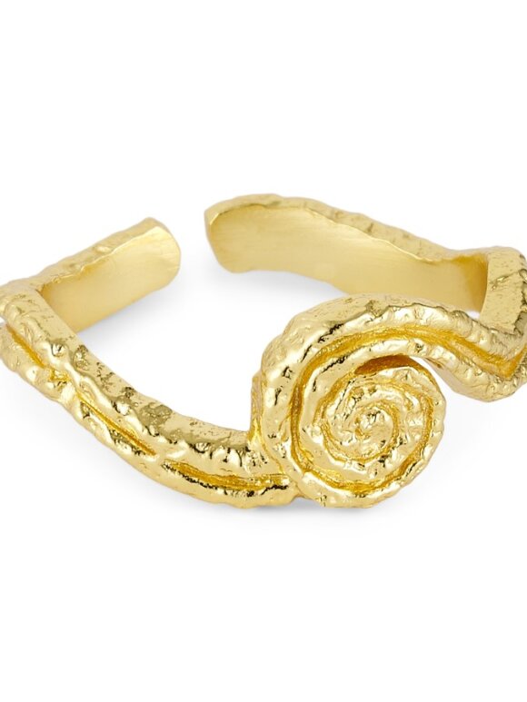 Pure By Nat - Foil signet ring G/B rund